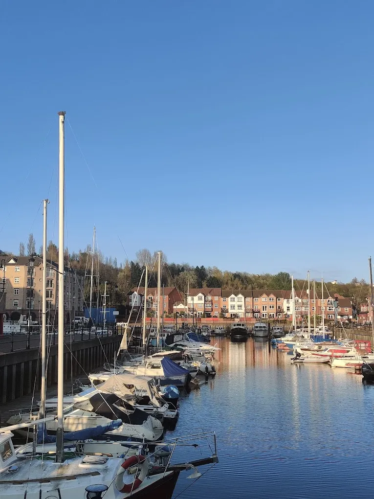 Yachts moored on the pontoon berths at St Peters Marina